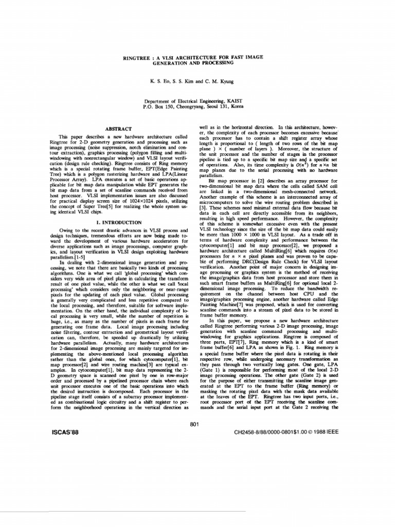 Ringtree VLSI for Fast Image Processing | PDF | Central Processing Unit ...