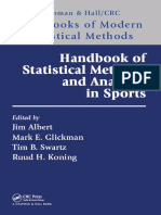 Handbook of Statistical Methods and Analyses in Sports by Jim Albert, Mark E. Glickman, Tim B. Swartz, Ruud H. Koning