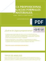 4.1 Lógica Proposicional y Falacias Formales y Materiales - Maricela Gomez