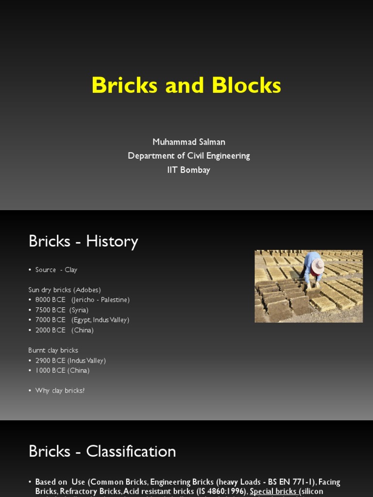 A Comprehensive Review of Bricks and Block Building Materials Their