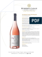 Humberto Canale Old Vineyard Rose Pinot Noir Ficha