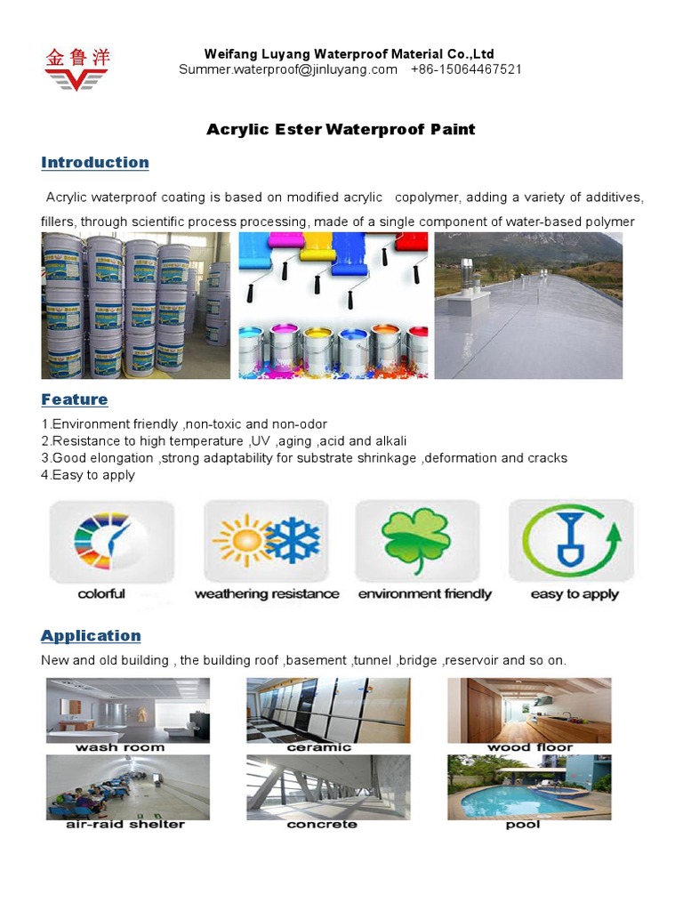 An Introduction to Acrylic Ester Waterproof Paint A HighPerformance