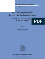 Verfassungswandel in Der Außenverfassung: Schriften Zum Öffentlichen Recht Band 1343