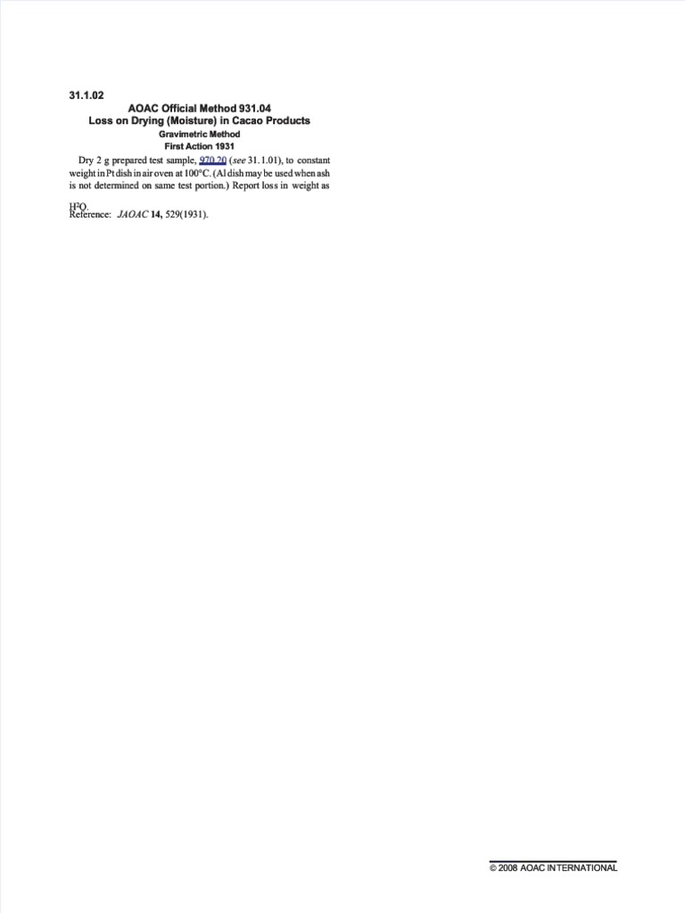 aoac-931-04-1931-loss-on-drying-moisture-in-cacao-products-pdf