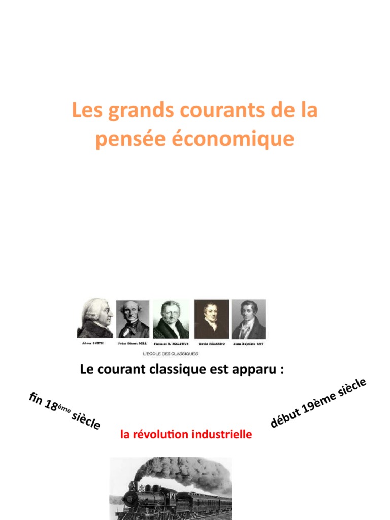 Les Grands Courants de La Pensée Économique | PDF | École classique ...