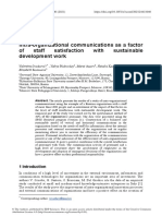 Intra-Organizational Communications As A Factor of Staff Satisfaction With Sustainable Development Work
