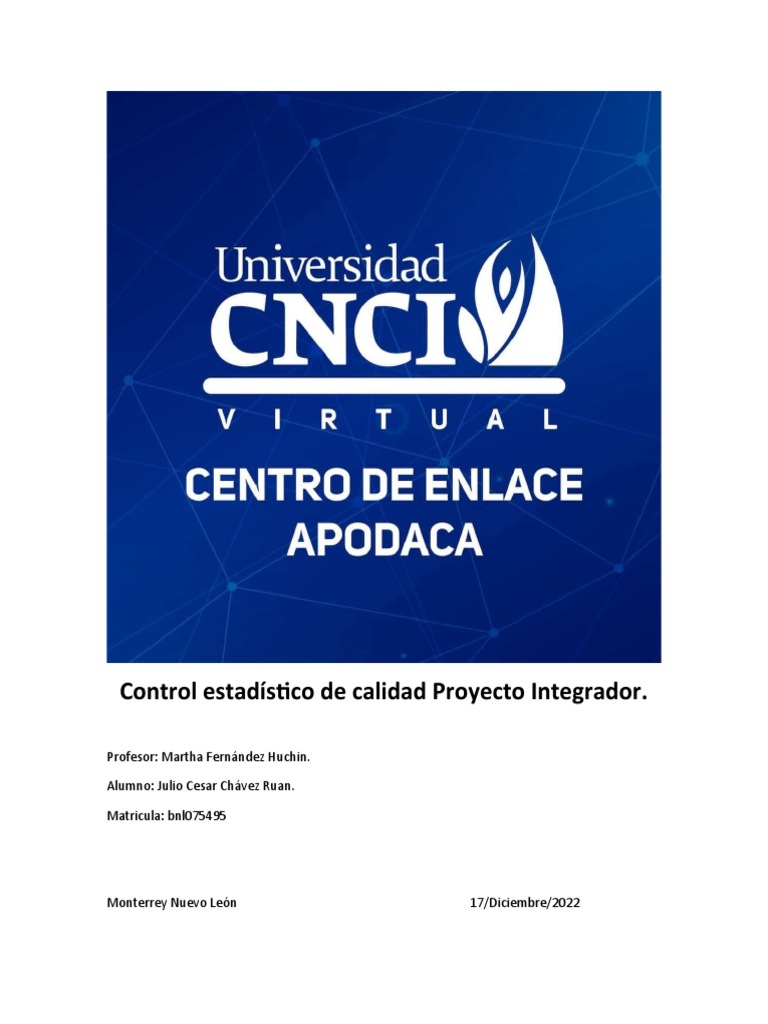 Control Estadístico de Calidad en Proyectos | PDF | Negocios | Tecnología