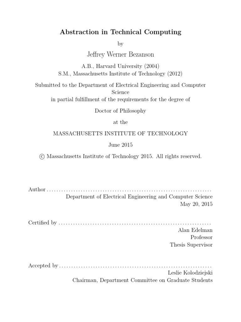 Abstraction in Technical Computing | PDF | Computer Programming ...