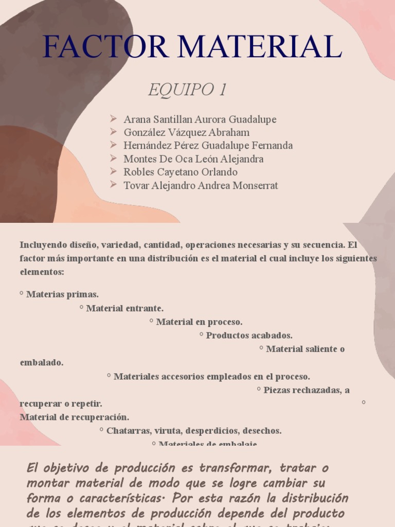 Características del Factor Material | PDF | Ciencias fisicas | Materiales