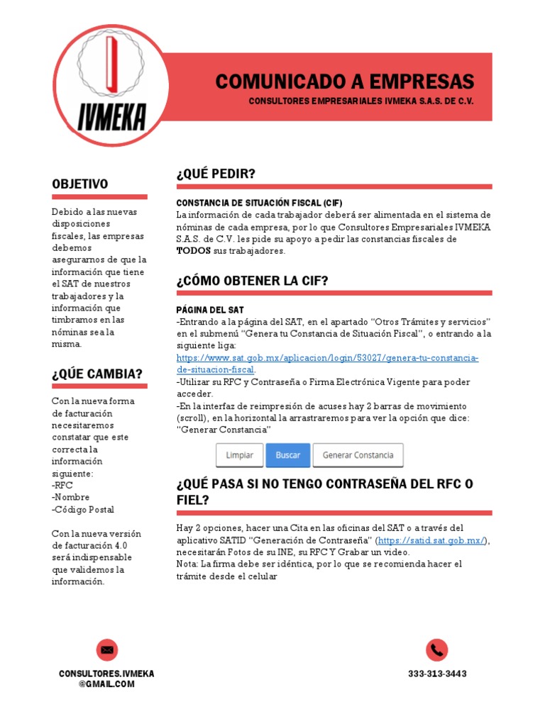 Obtención de CIF y RFC para Empresas | PDF | Finanzas y dinero ...