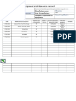 3equiepment Maintaince Record MIK-002