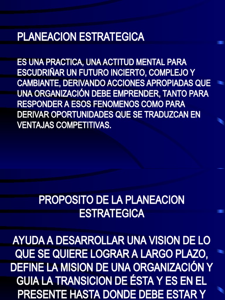 Planeacion Estrategica 2 | PDF | Planificación | Planificación estratégica