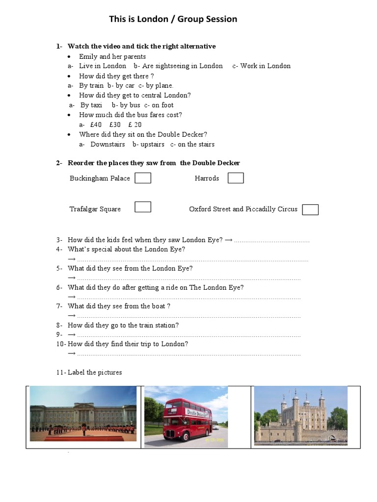 London Sightseeing Activity Guide | PDF