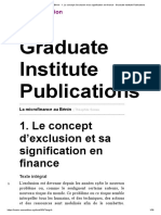 La Microfinance Au Bénin - 1. Le Concept D'exclusion Et Sa Signification en Finance - Graduate Institute Publications
