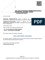 Convocação - RRMs e RAs Brasil - 01 de Outubro de 2022 - Rev0