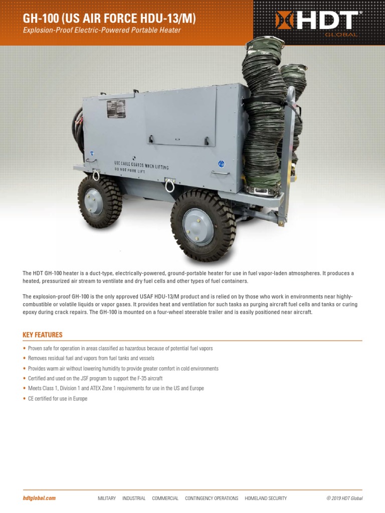 HDT GH-100 Heater 10-1 | PDF | Fuels | Duct (Flow)