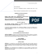 Ley de Hacienda Del Estado de Hidalgo 14-01-20