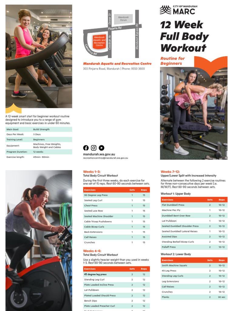 Beginner's 12-Week Strength Plan | PDF | Management Of Obesity ...