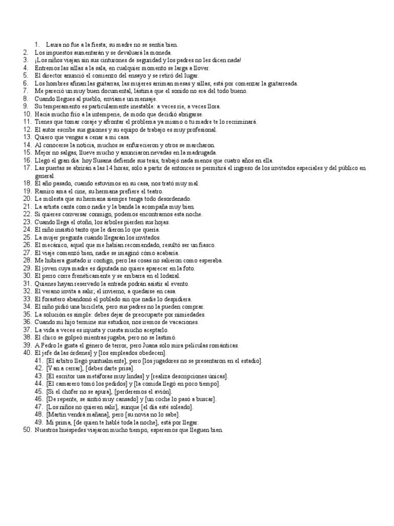 50 oraciones para niños en español | PDF | Hogar, jardinería y ...