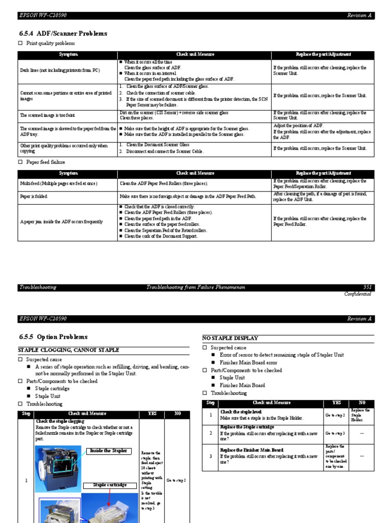 EPSON WF-C20590 Service Manual Page351-400 | PDF | Image Scanner ...