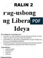 Pag-Usbong NG Ideyang Liberal