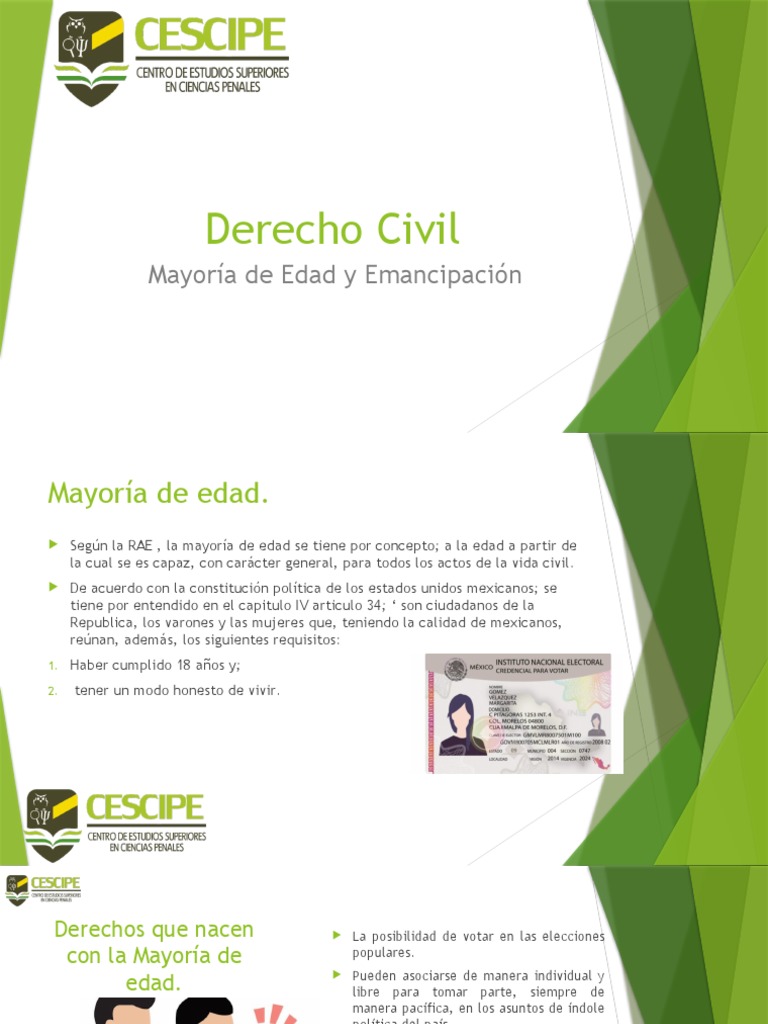 Mayoria de Edad y Emancipacion | PDF | México | Elecciones