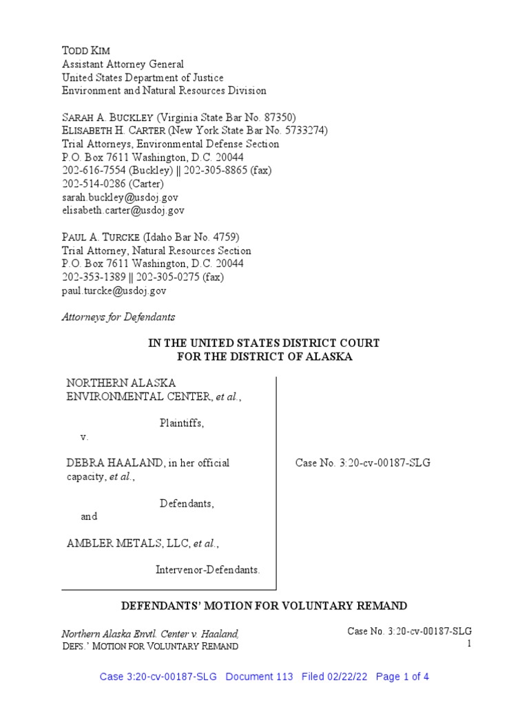 Lawsuit Challenging Actions To Approve Ambler Road Project PDF Cm