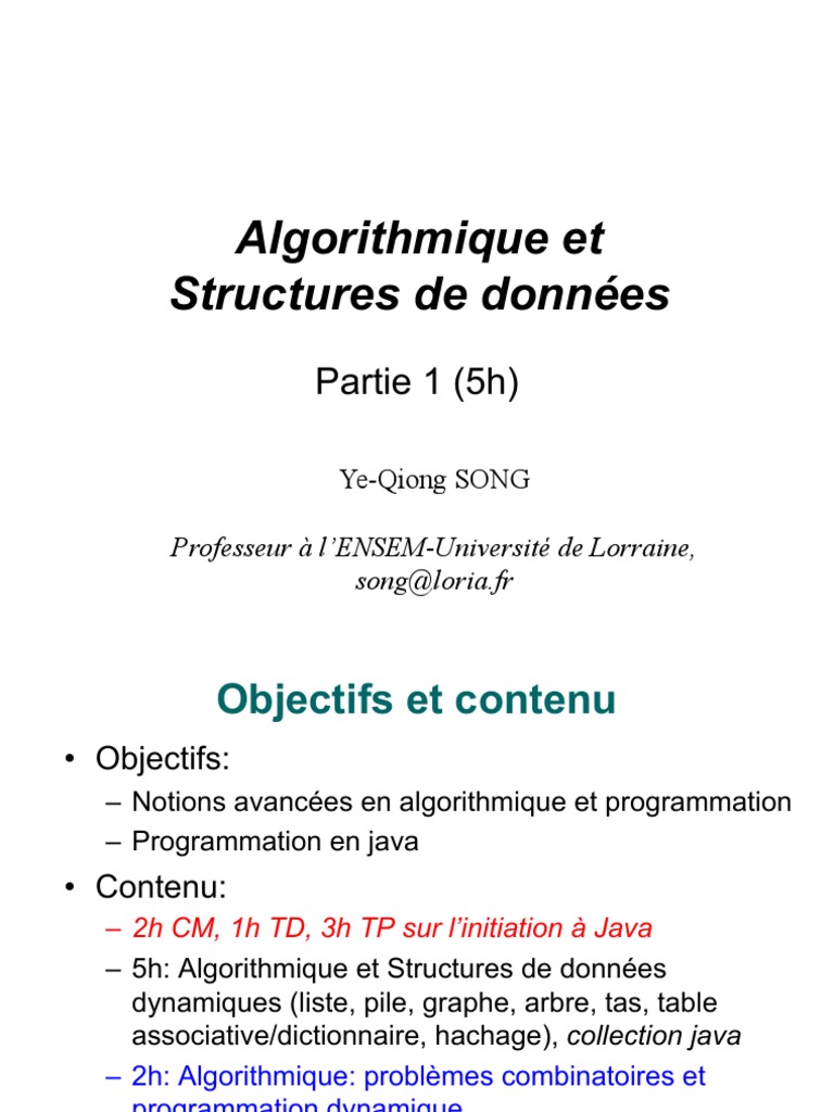 CM3 7 Algo Structures de Données | PDF | Programmation informatique ...