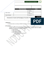 Cosmetic Label Assessment