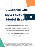My 3 Favourite Model Essays