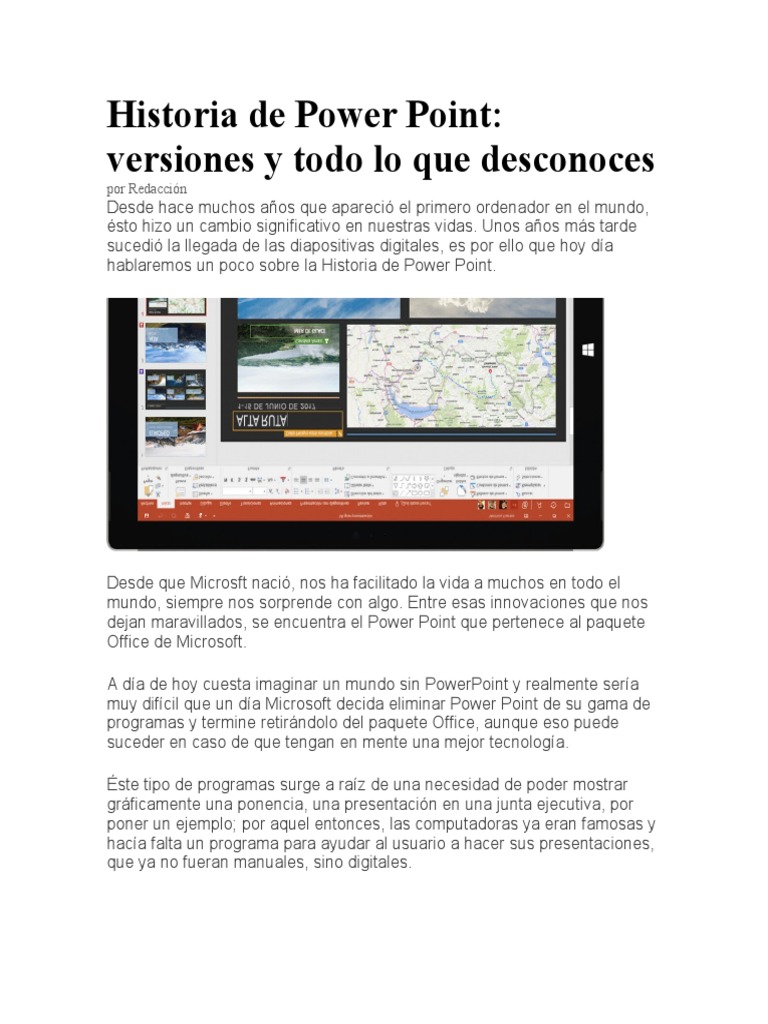 Evolucion de Power Point Cyc | Descargar gratis PDF | Microsoft ...