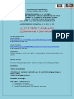 Agenda Matutina y Vespertina, Primera Sesión Lengua Materna L1, 28-05-2022
