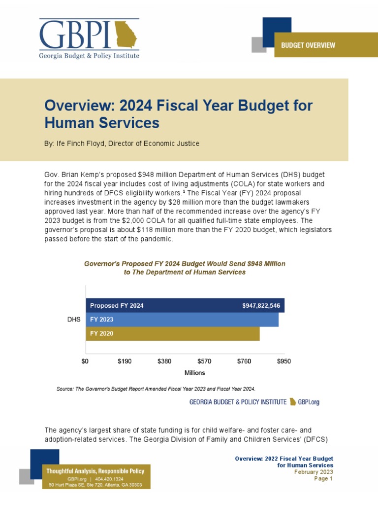 PDF v2 20230214 Formatted FY 2024 DHS Budget Overview PDF Cost Of