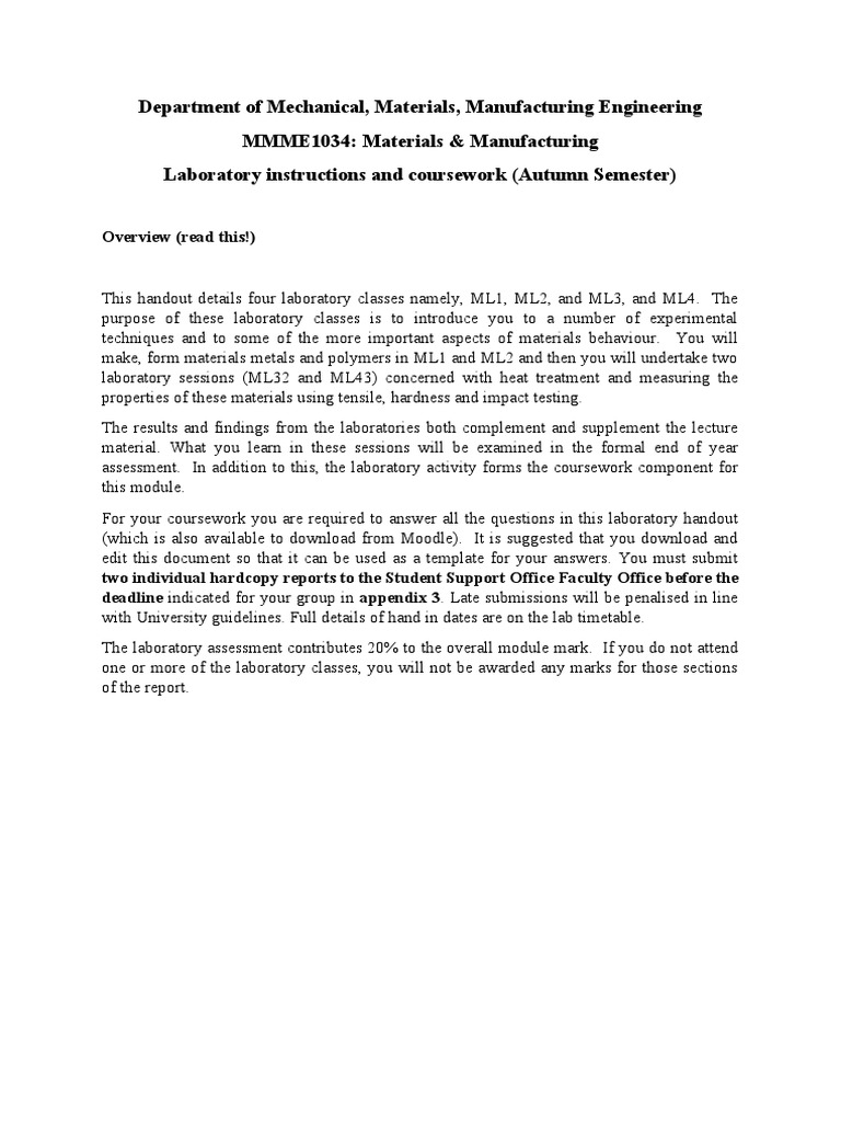 Engineering Lab Guide | PDF | Steel | Dislocation