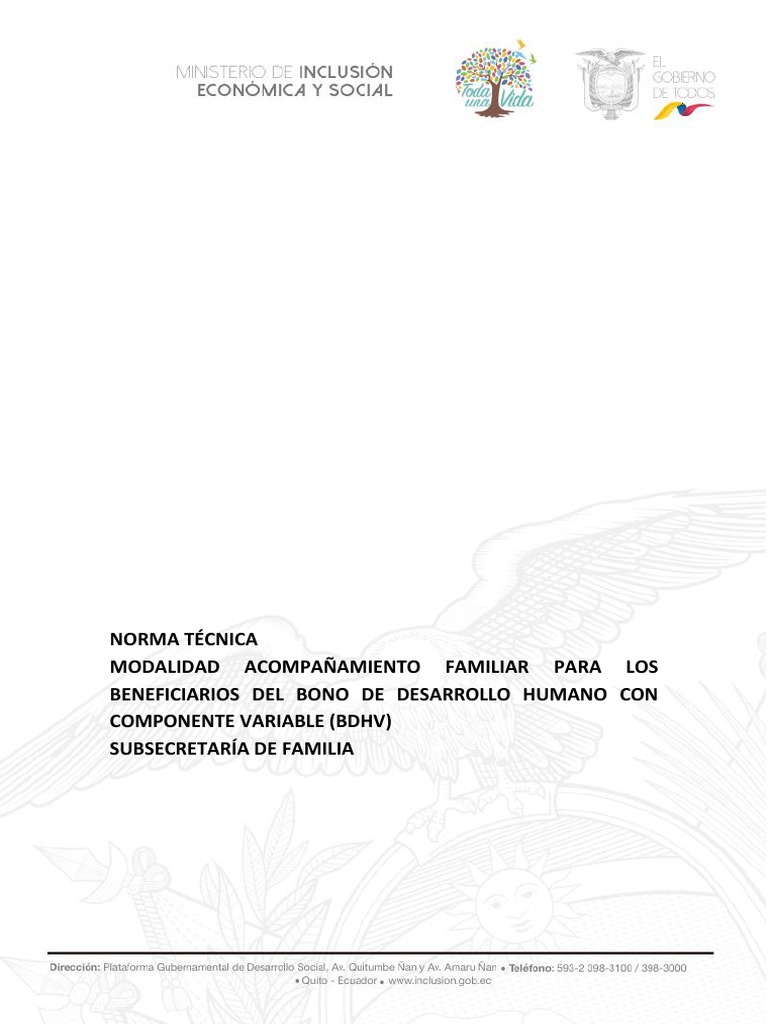 Norma Tecnica Modalidad AcompaÑamiento Familiar para Los Beneficiarios ...