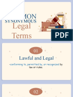 Common Synonymous Legal Terms