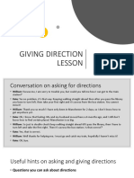 Giving Direction Lesson 2