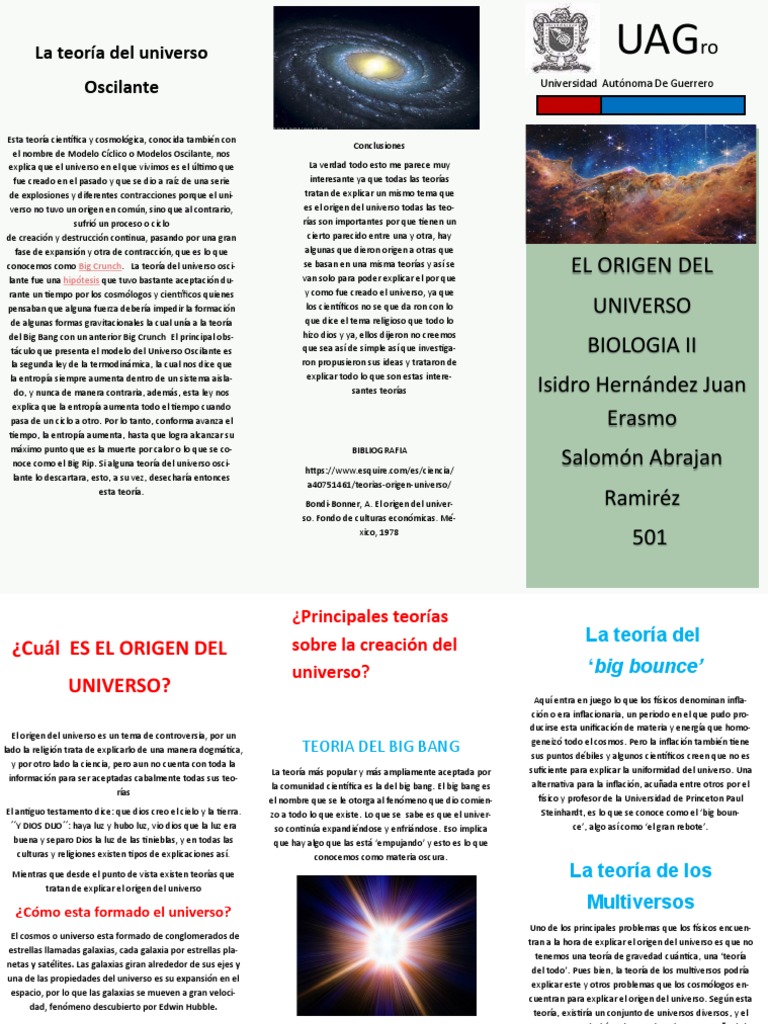 Teorías sobre el origen del universo | PDF | Universo | Big Bang