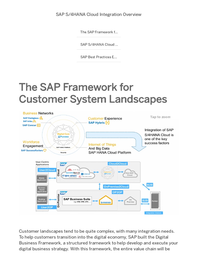 SAP S/4HANA Cloud Integration Overview | PDF | Cloud Computing ...