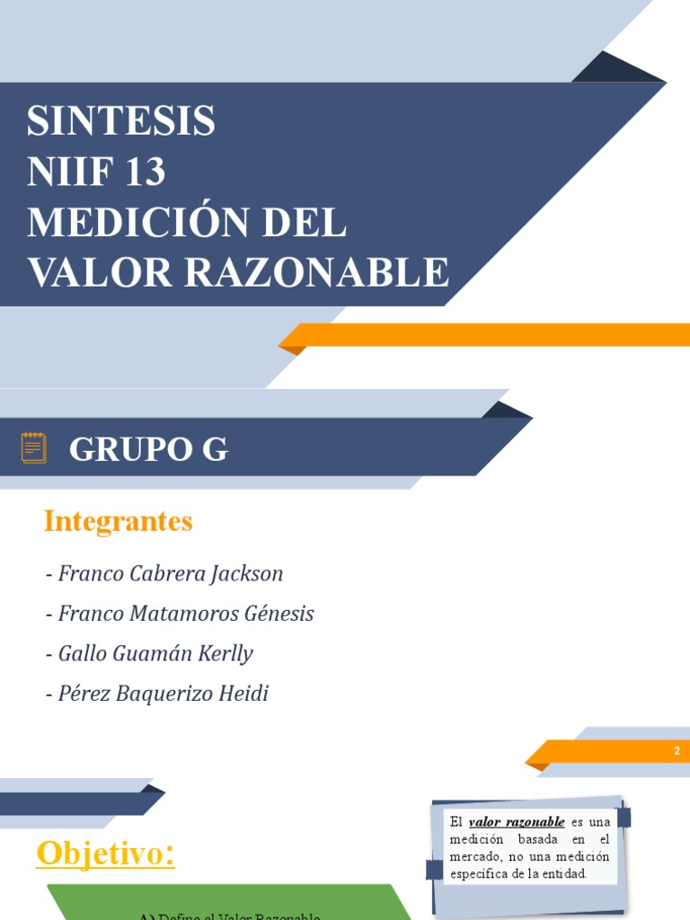 Medición del Valor Razonable según NIIF 13 | PDF