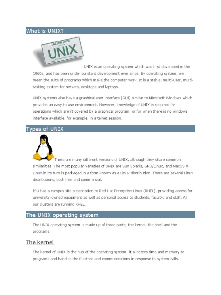 What Is UNIX | PDF | Operating System | Shell (Computing)