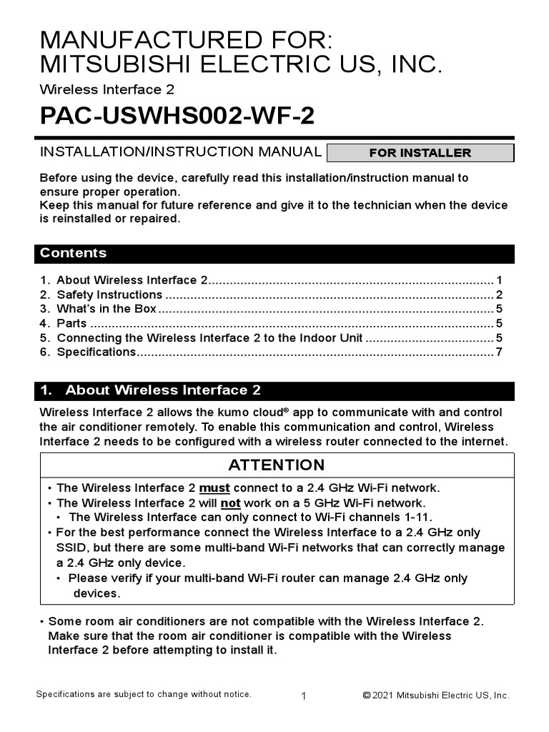PACUSWHS002WF2 Install Manual 04 21 PDF Wi Fi Electrical Connector