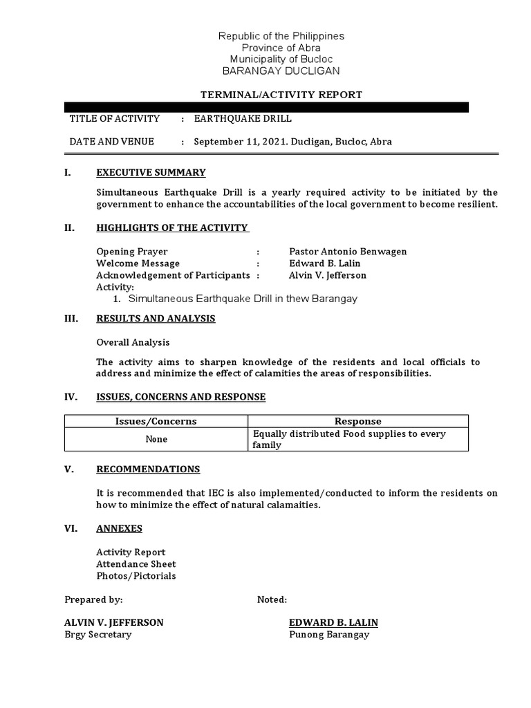 How To Make Post Activity Report Sample