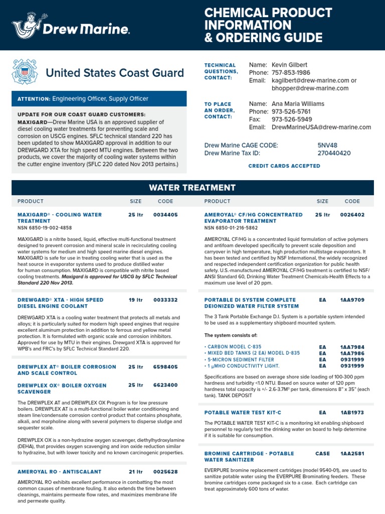 USCG Flyer Concept R5 (1) | PDF | Water | Disinfectant