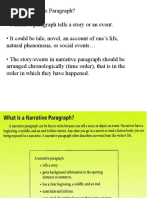 Narrative Paragraph