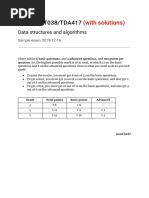 Sample Exam 1 Solutions