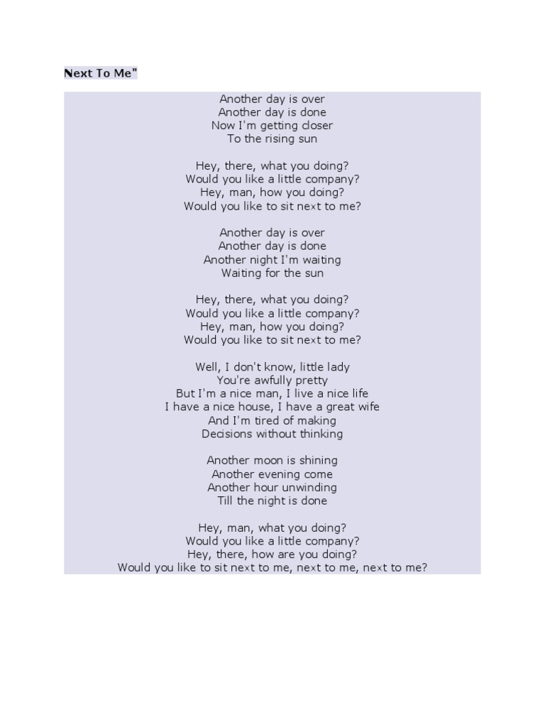 Next To Me | PDF