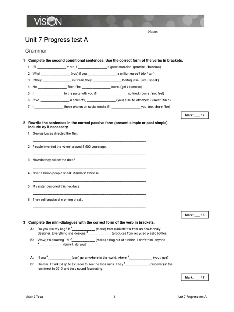 Unit 7 Progress Test A: Grammar | PDF | Homelessness