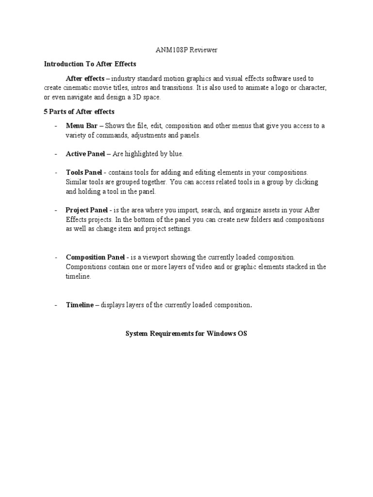Animation Reviewer Quarter 3 | PDF | Graphics | Animation