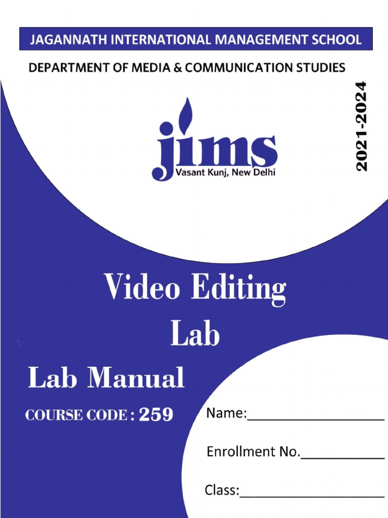 Video Editing Lab Manual for Students | PDF | Computers